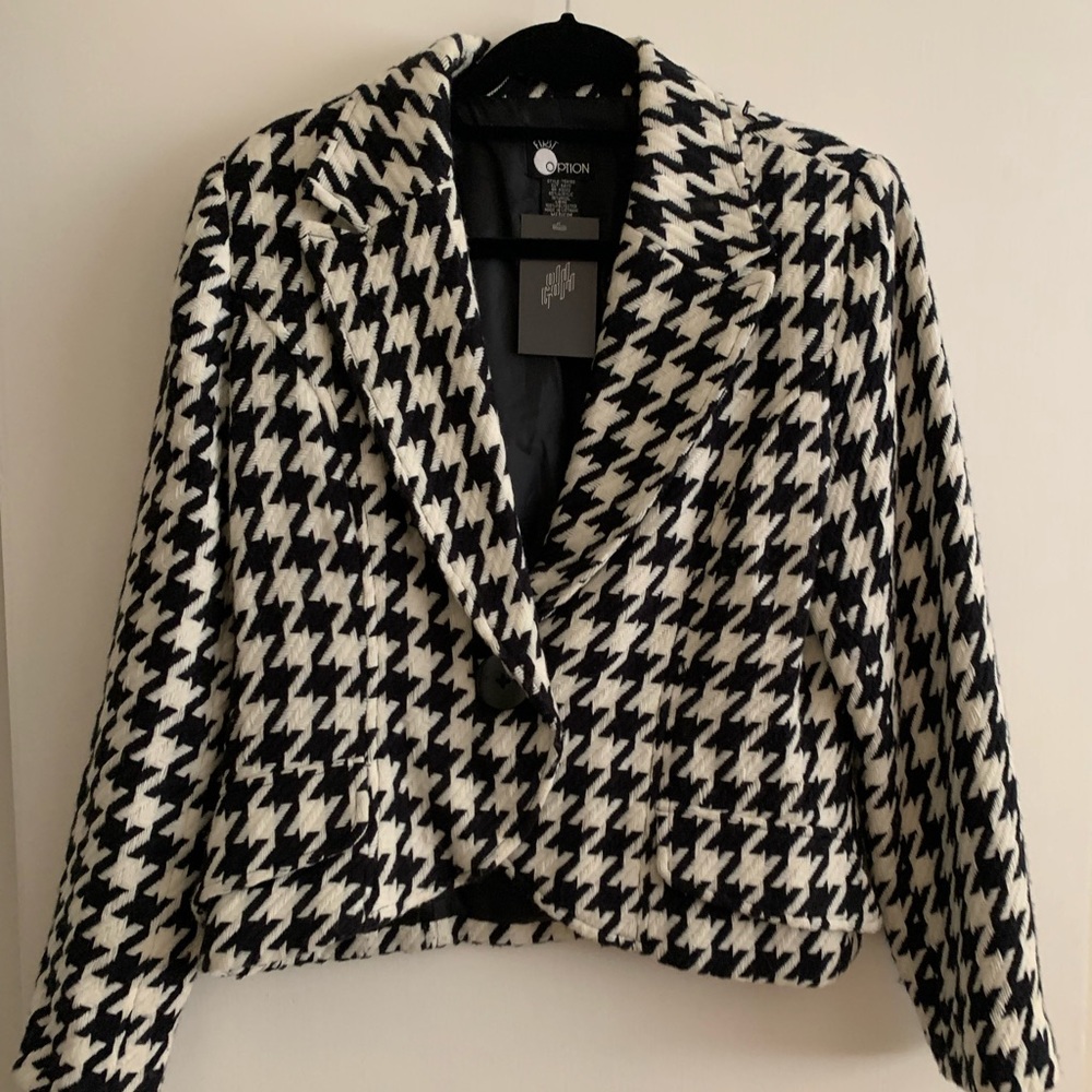 Vintage 80s houndstooth blazer